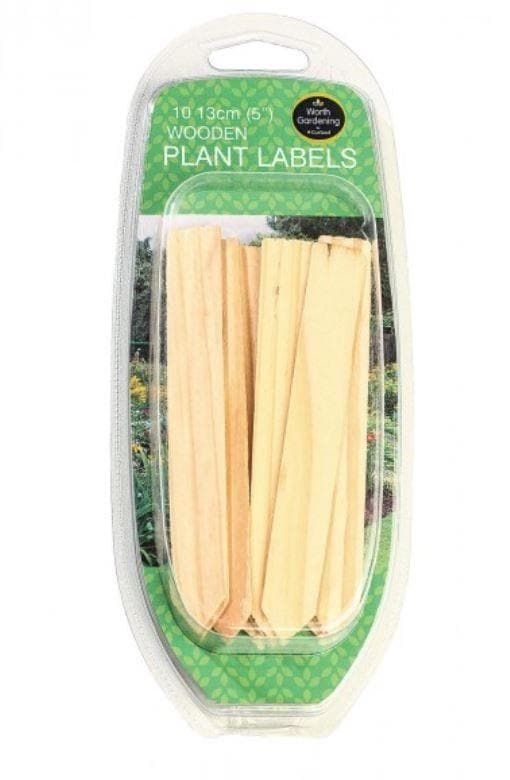 10 Wooden Plant Labels - 13cm (5")