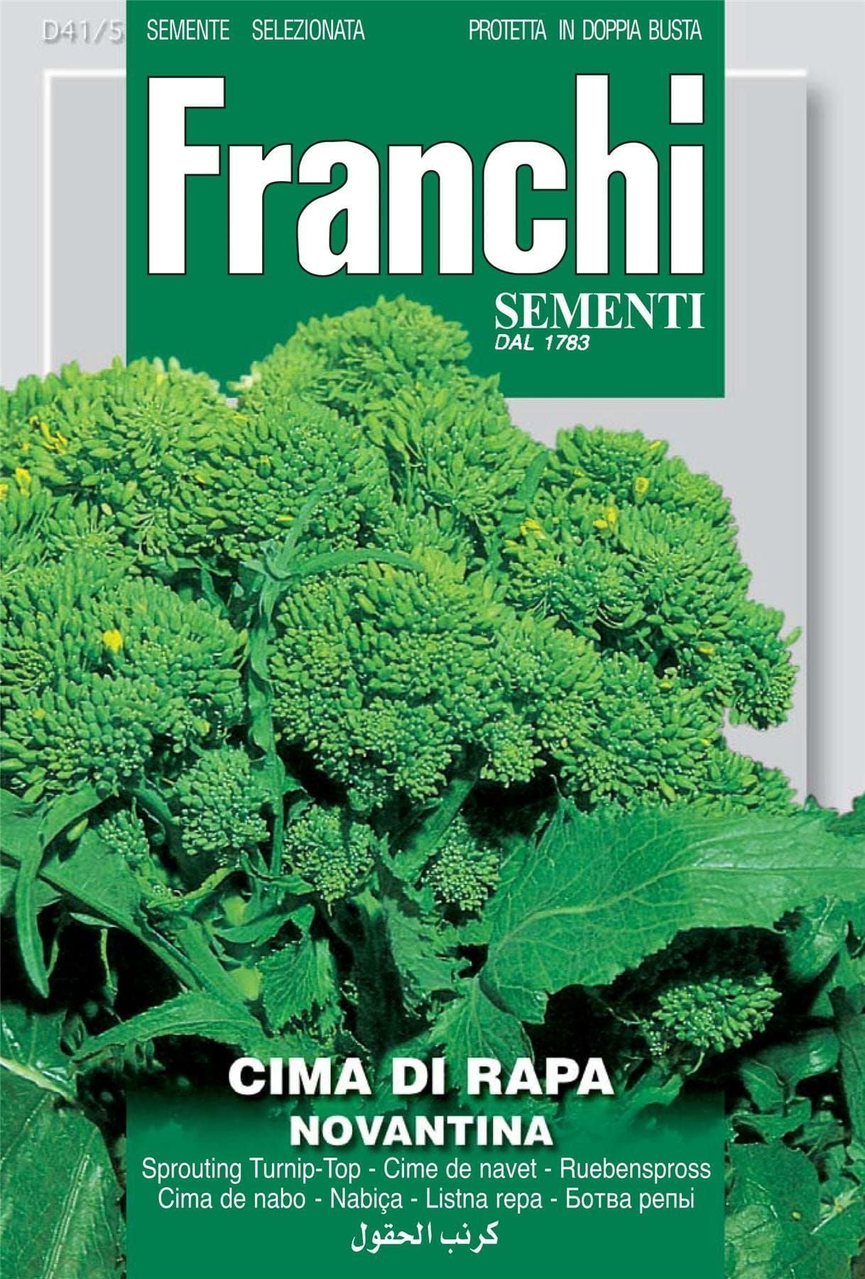 Franchi Seeds of Italy Turnip Tops Novantina Seeds