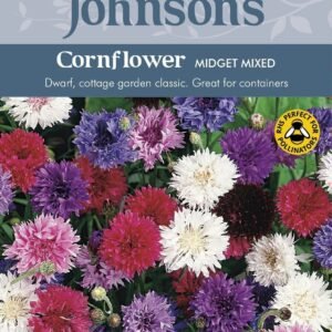 Johnsons Cornflower Midget Mixed 150 Seeds