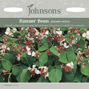 Johnsons Dwarf Runner Bean Hestia 40 Seeds