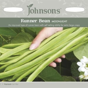 Johnsons Runner Bean Moonlight 40 Seeds
