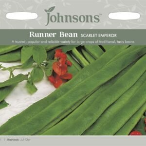 Johnsons Runner Bean Scarlet Emperor 50 Seeds