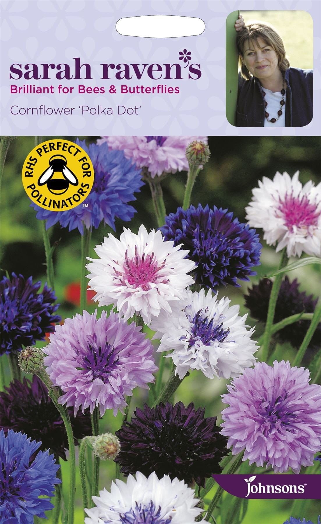 Johnsons Sarah Raven's Cornflower Polka Dot 500 Seeds