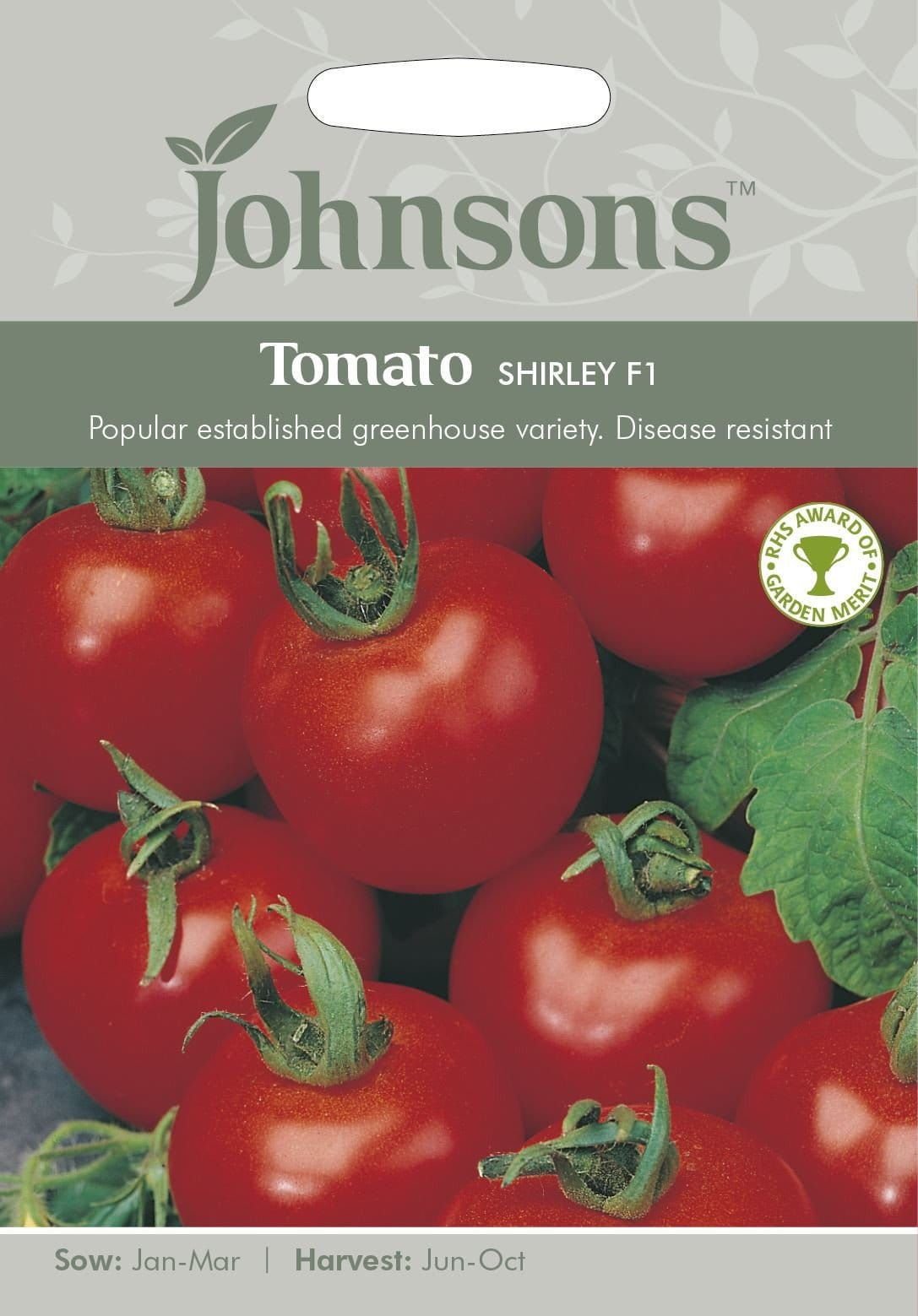 Johnsons Tomato Shirley F1 Hybrid 10 Seeds