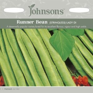 Johnsons Vegetable Runner Bean Lady Di 45 Seeds