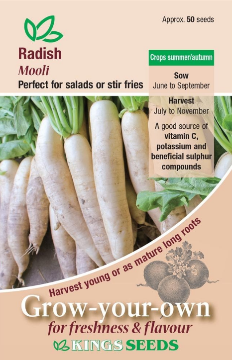Kings Seed Radish Mooli Oriental Vegetable 50 Seeds