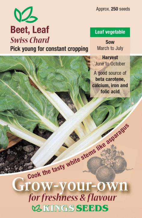 Kings Seeds Beet Leaf Swiss Chard 250 Seeds
