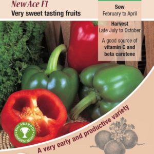 Kings Seeds Pepper New Ace F1 Hybrid 25 Seeds