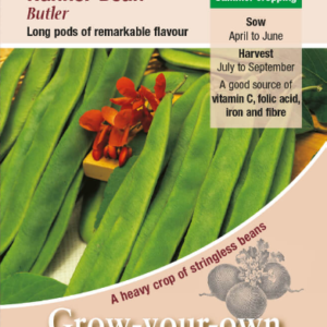 Kings Seeds Runner Bean Butler 45 Seeds - Reduced Short Sow By Date Sept 2024
