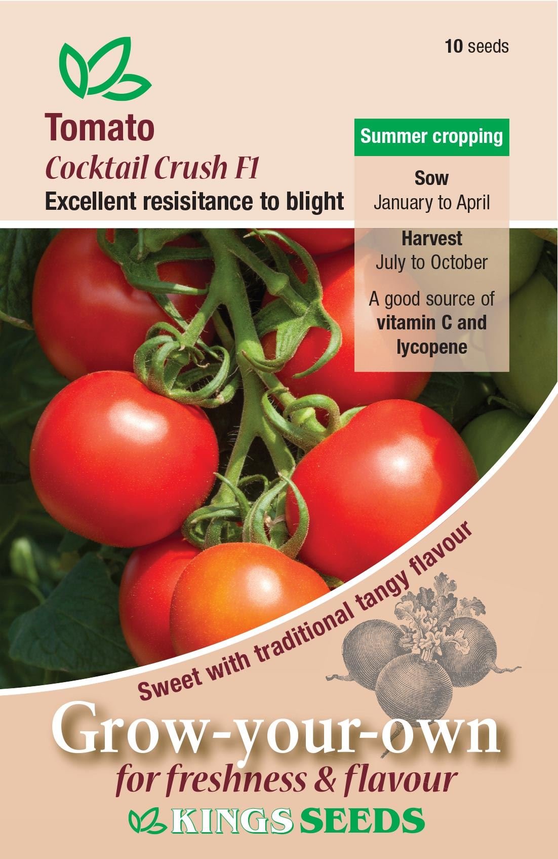 Kings Seeds Tomato Cocktail Crush F1 Hybrid Seeds