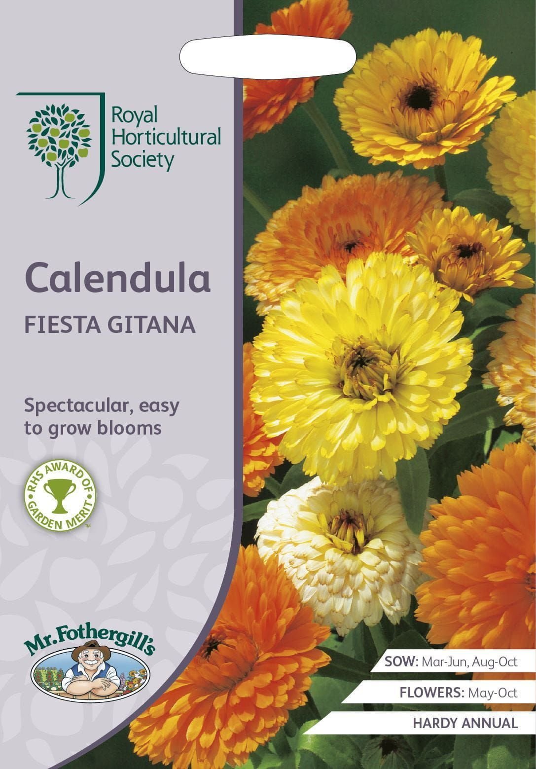 Mr Fothergills Edible RHS Calendula Fiesta Gitana 175 Seeds