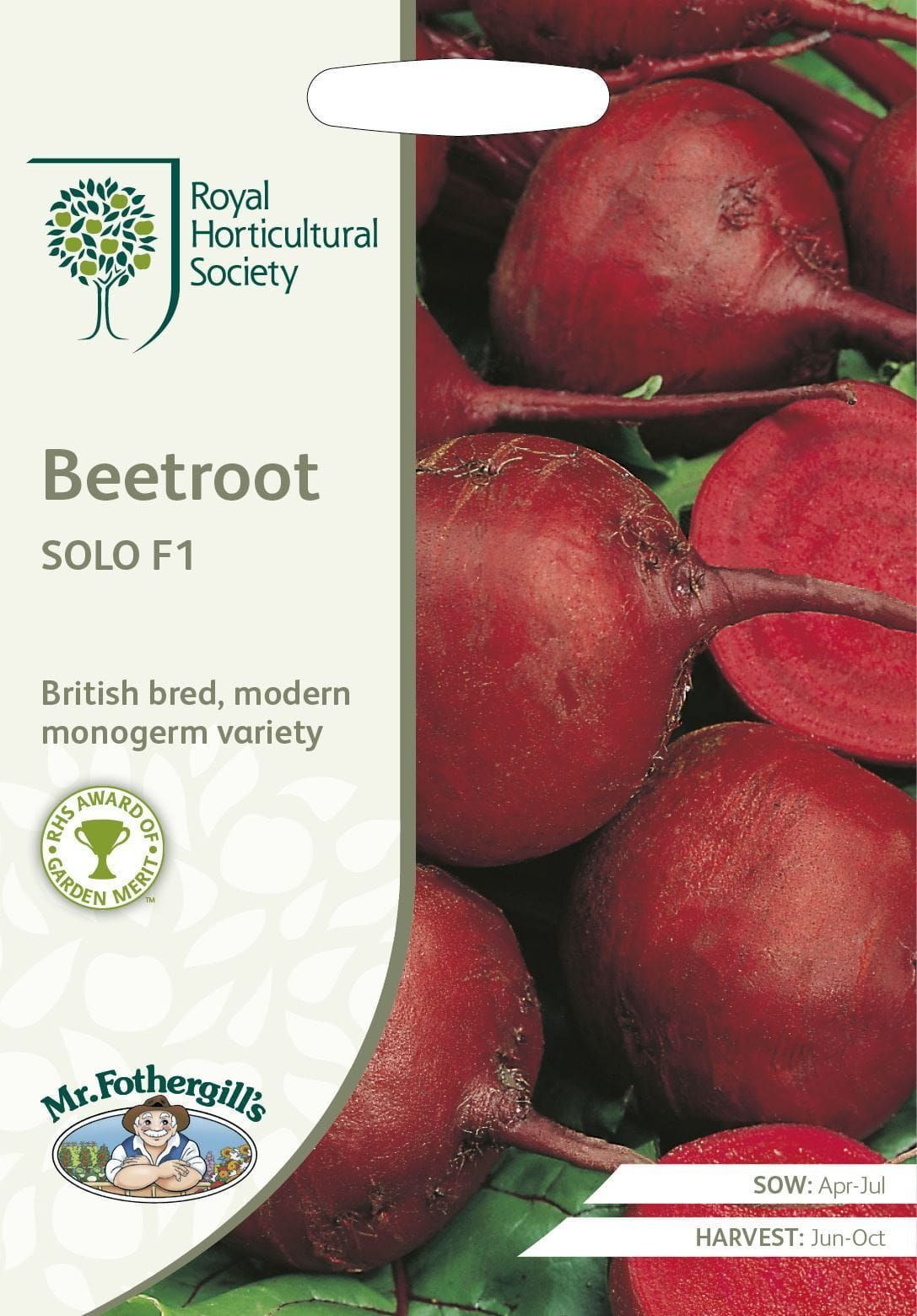 Mr Fothergills RHS Beetroot Solo F1 250 Seeds