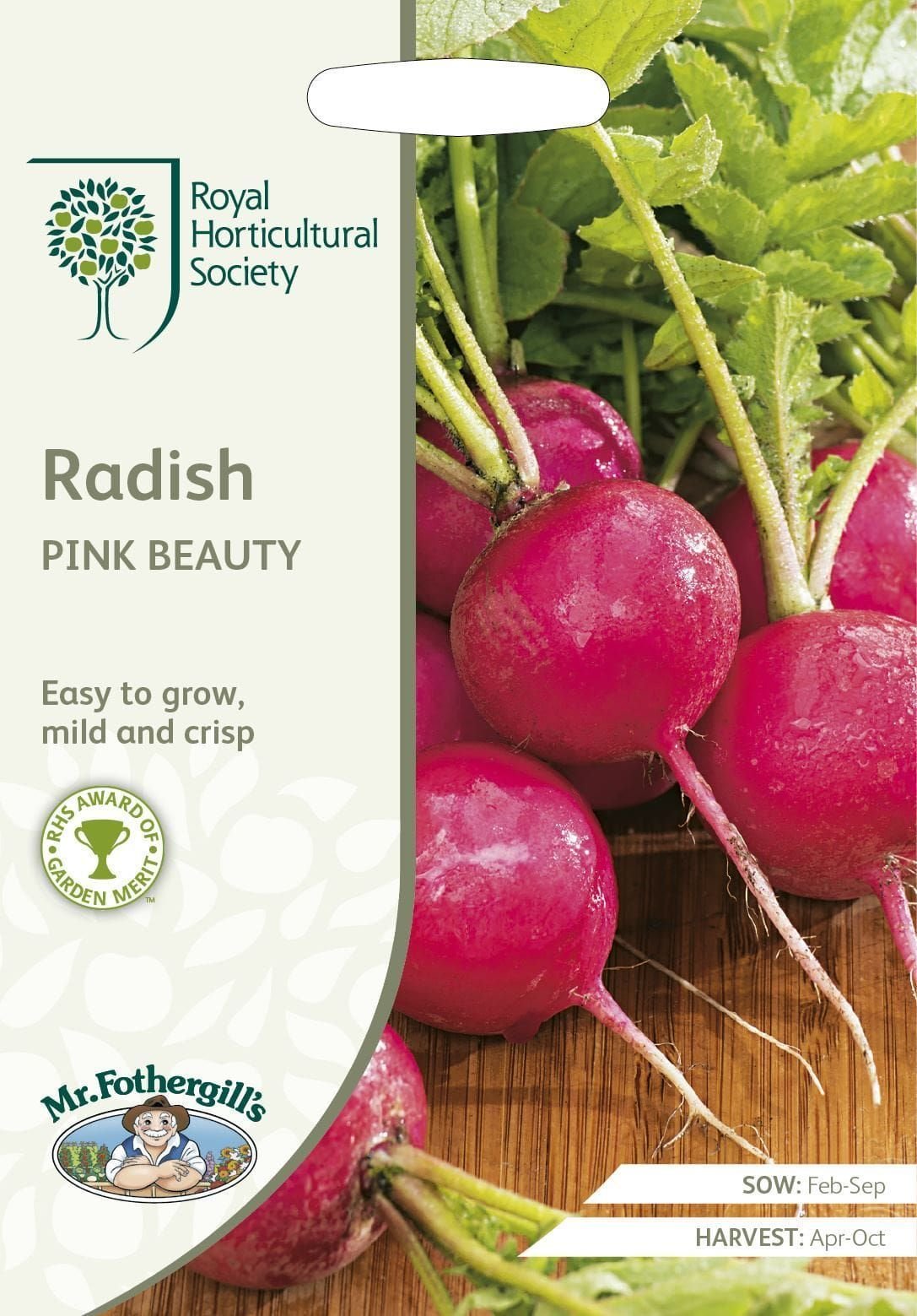 Mr Fothergills RHS Radish Pink Beauty 500 Seeds
