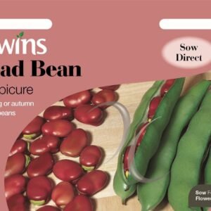 Unwins Broad Bean Red Epicure 45 Seeds