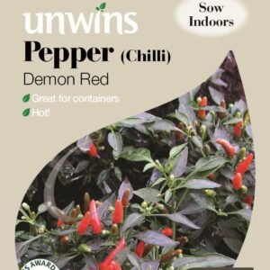 Unwins Pepper (Chilli) Demon Red 6 Seeds