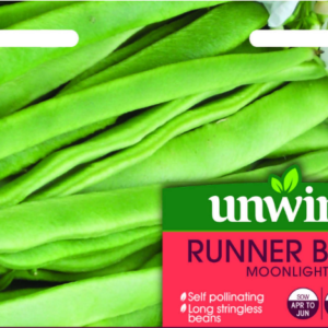 Unwins Runner Bean Moonlight 35 Seeds